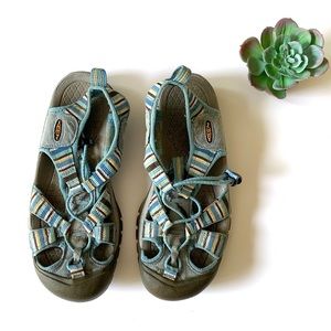 Keen Newport Hydro Blue Stripe Adventure Shoes